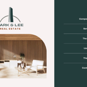 Dark Green and Cream Simple Dark Real Estate Bio