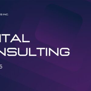 New Products and Services Business Website in Violet Dark Blue Neon Pink Gradient Tech