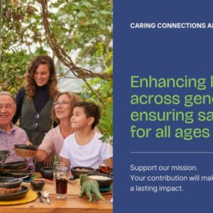 Child and Elderly Protection Fundraising Campaign Non-profit Website in Dark Blue Green